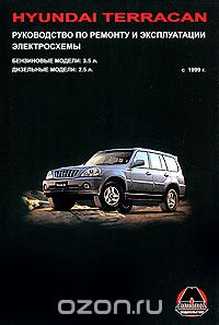 Hyundai Terracan с 1999 г. выпуска. Бензиновые модели 3,5 л. Дизельные модели 2,5 л. Руководство по ремонту и эксплуатации. Электросхемы, М. Е. Миронов, Н. В. Омелич